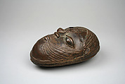 Lidded Vessel: Face, Brass, Yoruba peoples